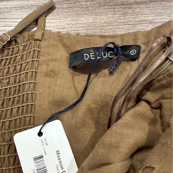 NWT! DELUC Masson Dress Brown Eyelet Size Small - Picture 11 of 13